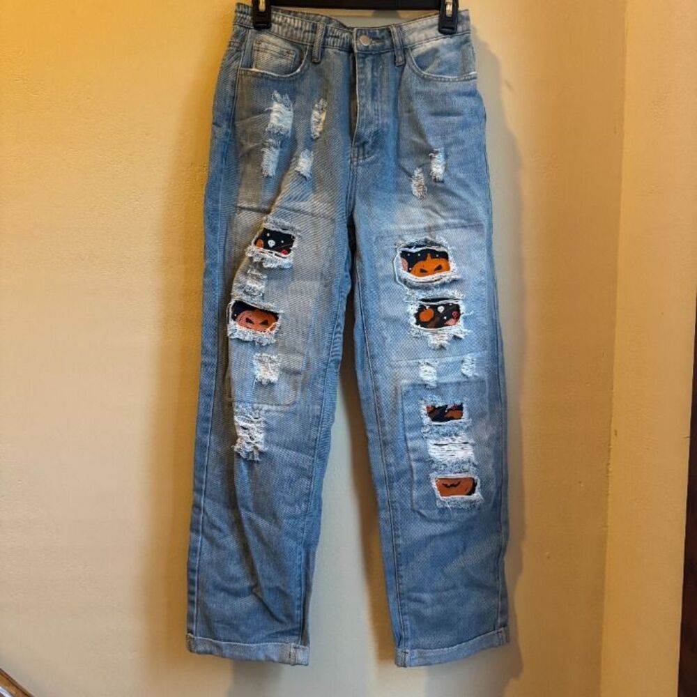 Pumpkin Halloween Peek Jeans